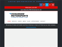 Tablet Screenshot of oceansidemotorsports.com